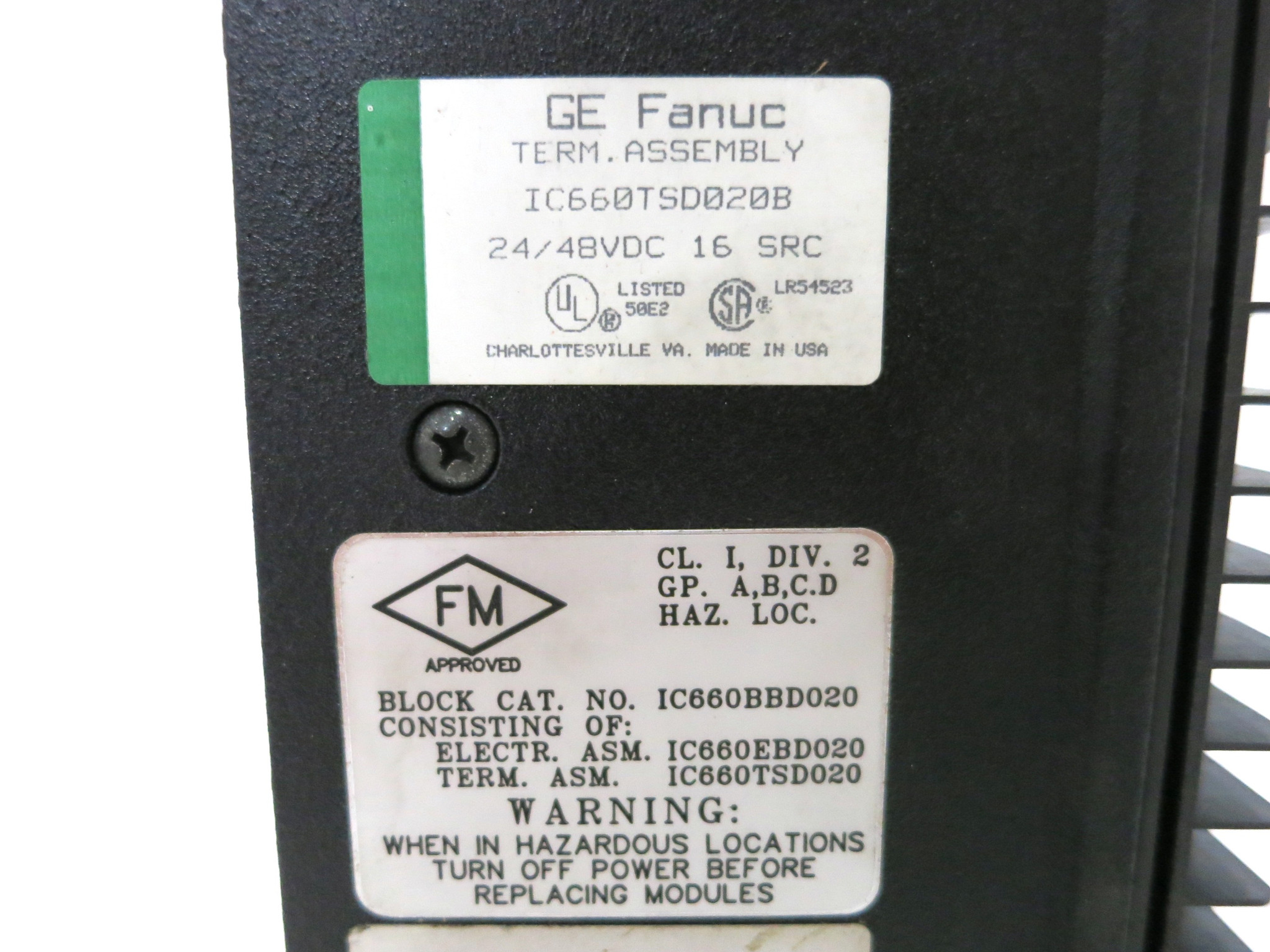 NEW GE Fanuc IC660ELD020C Genius 24/48Vdc Source In/Out